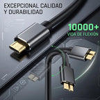 Cable Usb 3.0 A A Micro Usb 3.0 B Con Conectores Metálicos