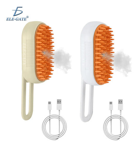 Cepillo Vaporizador Usb Para Perros Y Gatos Blanco