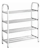 Organizador De Zapatos De 4 Niveles De Acero Inoxidable Plata