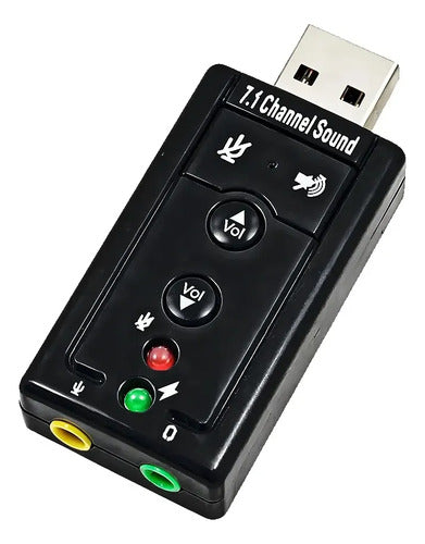 Adaptador Usb 2.0 Tarjeta De Sonido 7.1 Canales Audio 3d Pc