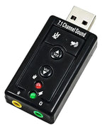 Adaptador Usb 2.0 Tarjeta De Sonido 7.1 Canales Audio 3d Pc