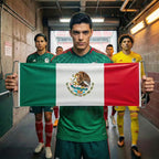 Bandera retráctil mágica de México