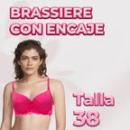 Brasier Con Diseño De Puntos Con Espalda De Encaje Beige M