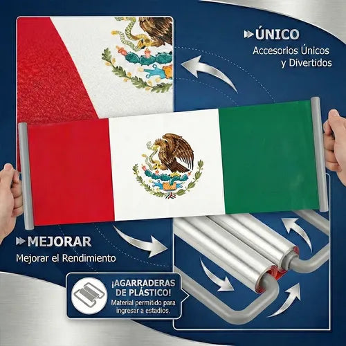 Bandera Retráctil Mágica De México