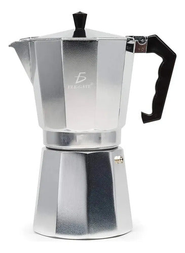 Cafetera Italiana Manual 300 Ml Para Estufa, Color Plateado