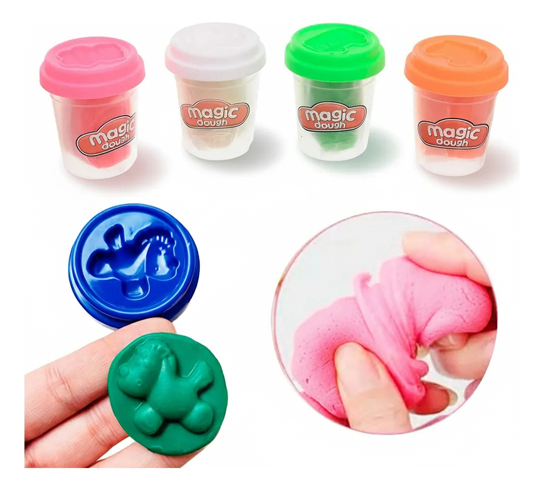 Set De 4 Plastilinas Tipo Play Doh Textura Suave Para