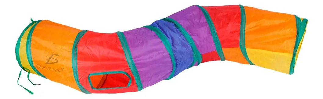Túnel plegable interactivo para entrenamiento de mascotas de colores