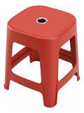 Banco De Plástico Rojo Resistente 37 Cm Banco Auxiliar