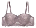 Brasier con aro con encaje y diseño floreado beige M