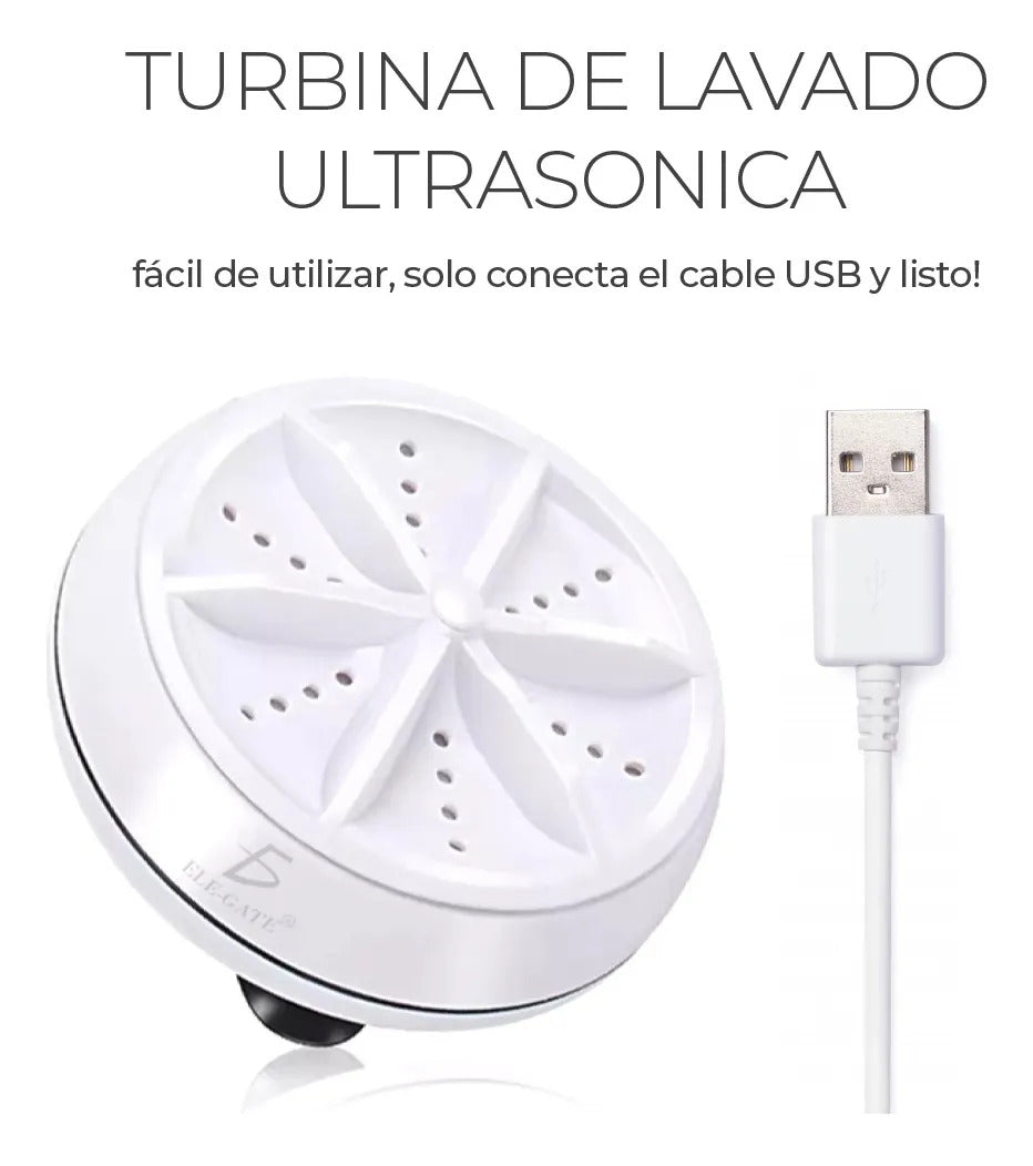 Mini lavadora ultrasónica portátil USB agua