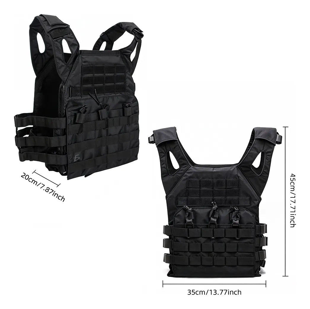 Chaleco Táctico Con Ajuste De Velcro Y Cordones De Alta L