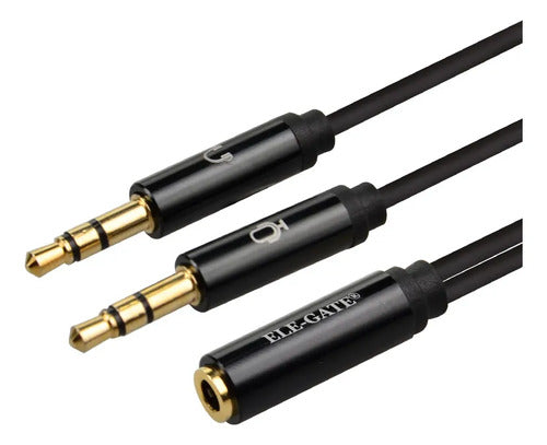 Adaptador Auxiliar 3.5 Headset Diadema Celular Audifono Pc
