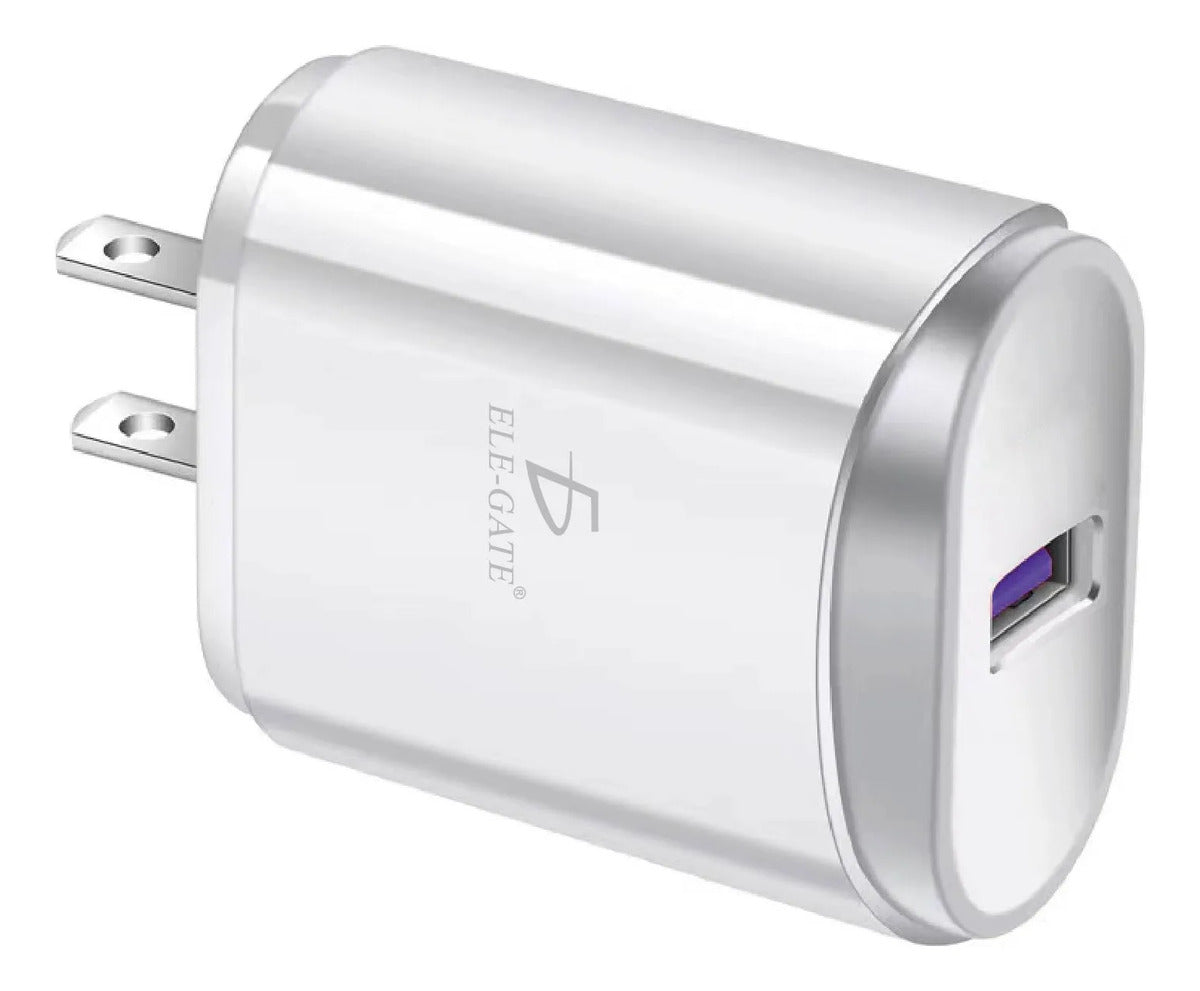 Cargador Rapido Qc 3.0 Usb 5v 2.4a Con Cable Micro V8