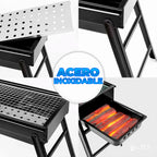 Parrilla De Carbón Portátil Plegable De 60 Cm Para Camping