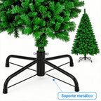 Árbol De Navidad Artificial Verde 150 Cm Con Base