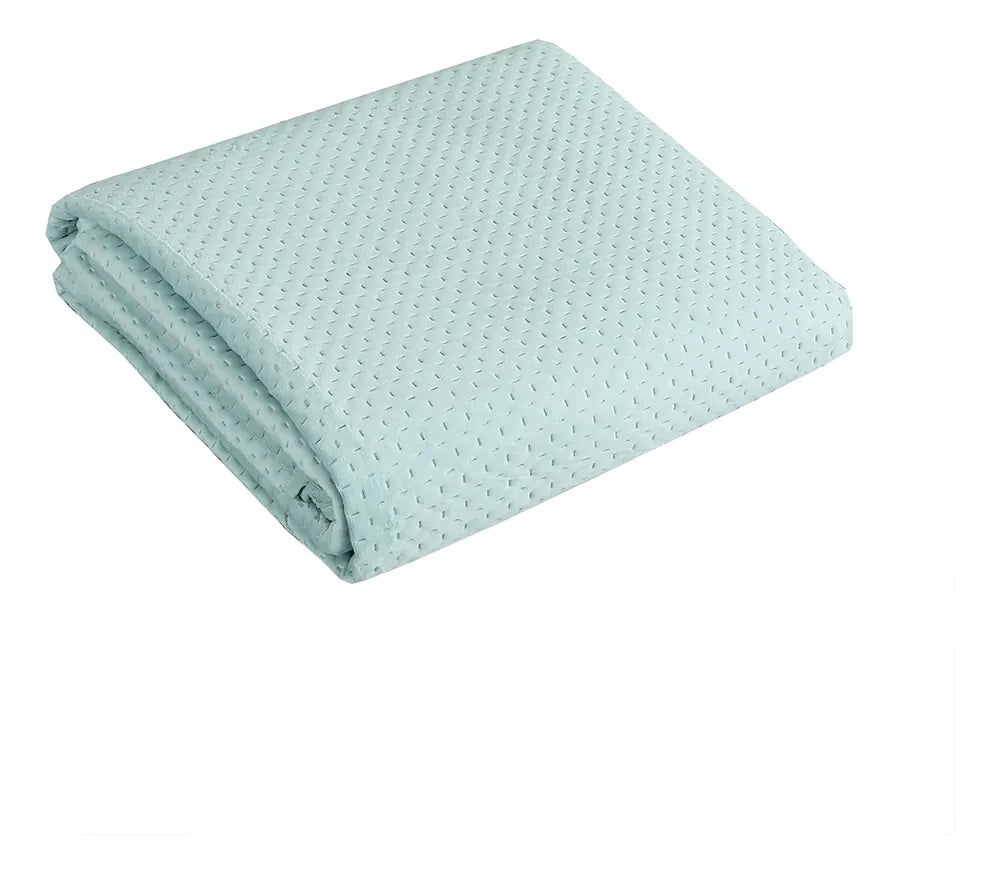 Colcha de microfibra con patrón de rayas elegante y cómoda