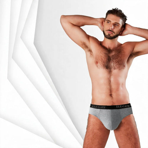 Calzoncillos De Algodón Para Hombre 100 Algodón - Xl Gris Xl