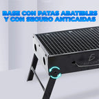 Parrilla De Carbón Portátil Plegable De 60 Cm Para Camping