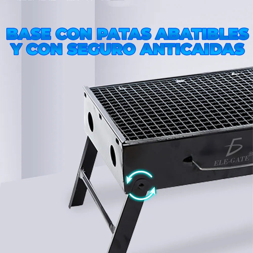 Parrilla De Carbón Portátil Plegable De 60 Cm Para Camping