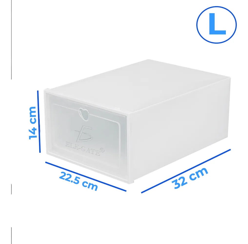 Cajas Organizadoras De Zapatos Apilables Almacenaje 6 Blanco