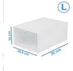 Cajas Organizadoras De Zapatos Apilables Almacenaje 6 Blanco