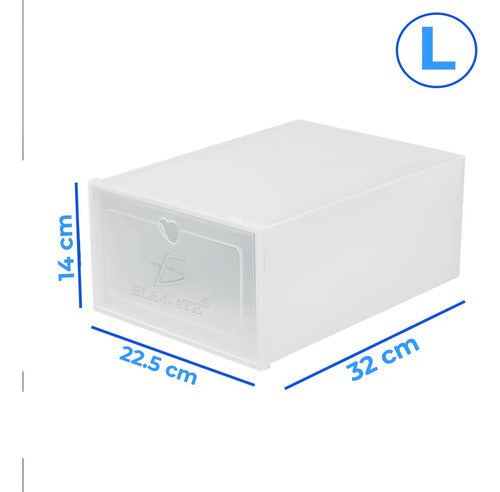 Cajas Organizadoras De Zapatos Apilables Almacenaje 6 Blanco