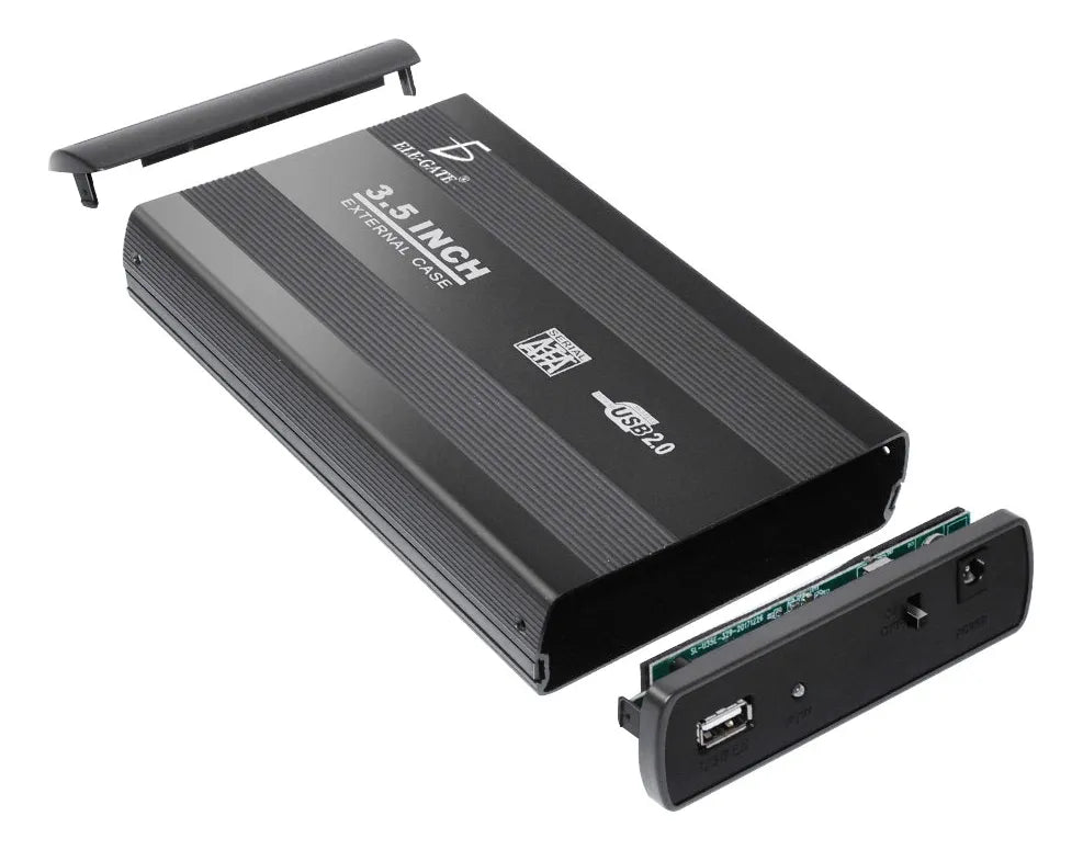 Gabinete Case Disco Duro Sata 3.5 Usb Externo 2.0 Negro