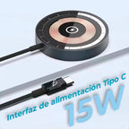 Cargador Inalámbrico Magnético Con Entrada Usb Tipo C