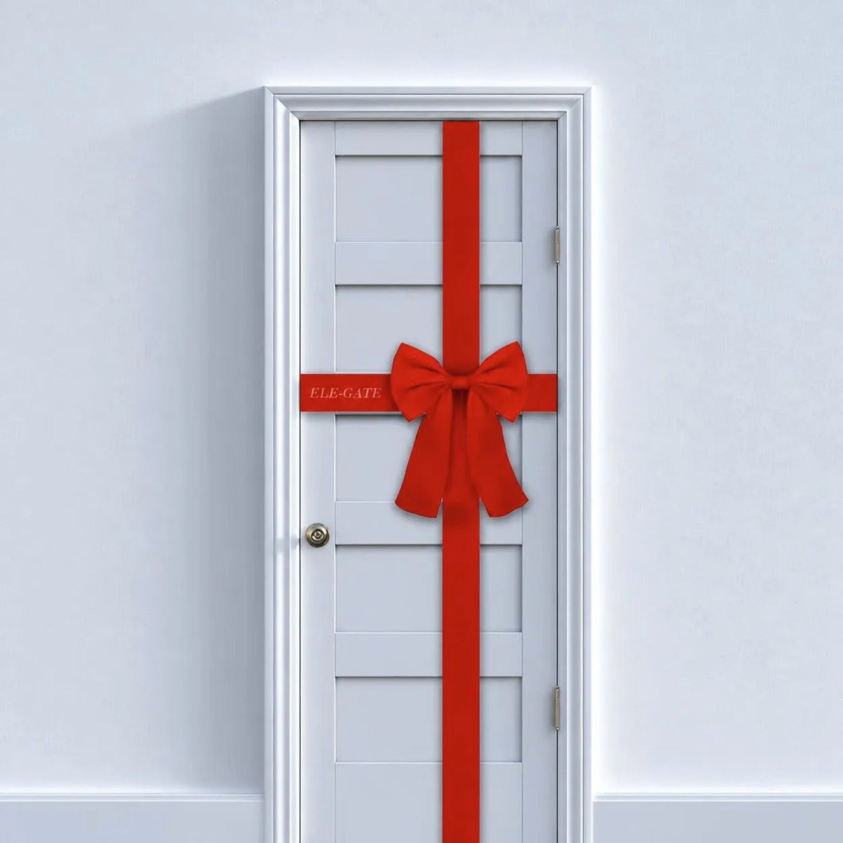 Lazo De Cinta Navideño Rojo Para Puerta De Clóset, Árbol Y