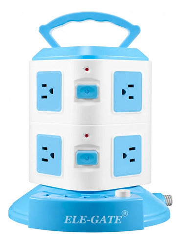 Torre Multi Contacto 2 Puertos Usb 5v 2.1a Enchufe Mexico