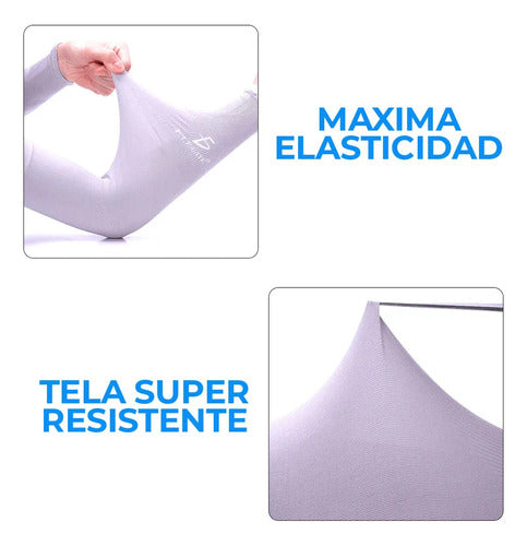 Mangas Uv Protección Para Brazo Seda Hielo Resistente Unitalla
