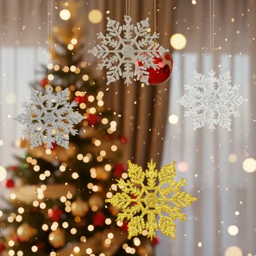 Listón Navideño Dorado Transparente Con Motivos Navideños Y