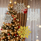 Listón Navideño Dorado Transparente Con Motivos Navideños Y