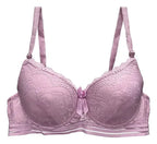 Brasier Con Encaje De Copa Completa Rosa M