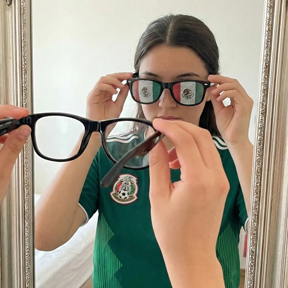 Lentes de sol bandera de México con protección UV