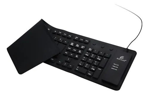 Teclado alámbrico flexible USB PC laptop contra agua slim