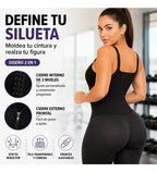 Faja Moldeadora De Cintura Con Cremallera Y Ajuste 3 Niveles Negro Xxl