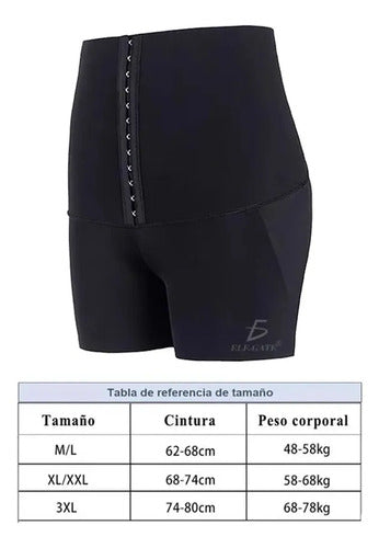 Faja Short Moldeadora De Compresión Levanta Abdomen Cintura Negro M