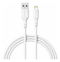 Cable USB-A para iPhone Lightning 2A 1m silicona flexible blanco