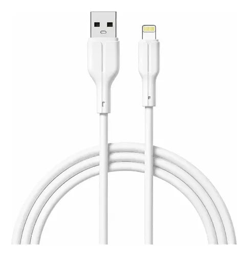 Cable Usb-a Para iPhone Lightning 2a 1m Silicona Flexible Blanco; Disponibilidad Según Variante