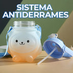 Cantimplora De Agua De 600 Ml Con Diseño De Oso Kawaii