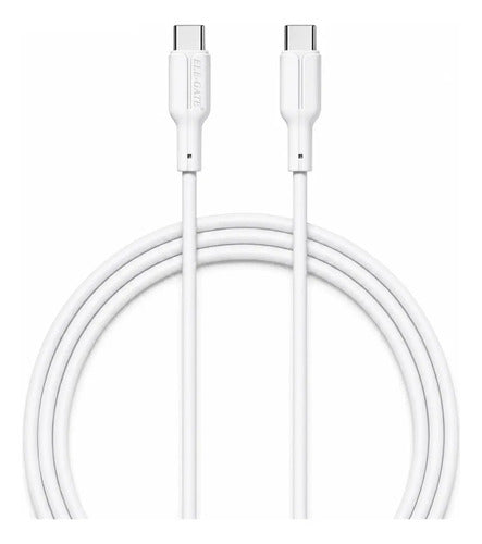 Cable Usb-c A Usb-c 60w De 1 M De Silicona Flexible - Blanco