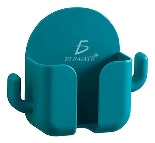 Soporte De Pared Para Celular Telefono Movil Con Ganchos Verde