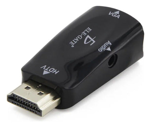 Adaptador Convertidor Hdmi A Vga Audio 3.5