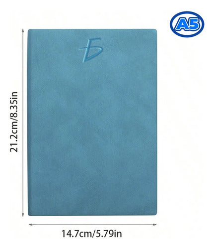 Cuaderno Con Forro De Piel Sintética Tamaño A5 120 Hojas