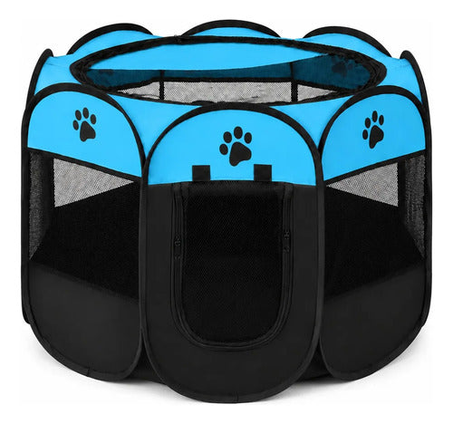 Corral Plegable Para Perros Y Gatos 91 X 58 Cm Con Malla