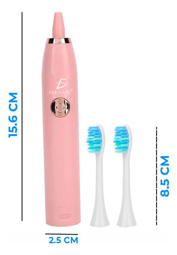 Cepillo De Dientes Eléctrico Ultrasónico Con 2 Cabezales
