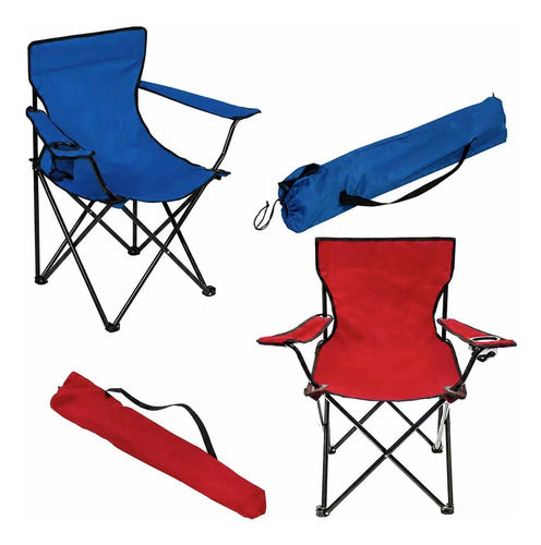 Silla De Descanso Plegable Portátil Para Playa Y Camping Azul