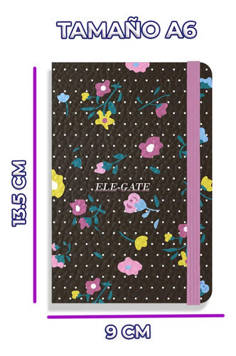 Cuaderno Con Flores Estilo Coquete Con 75 Hojas Rayadas