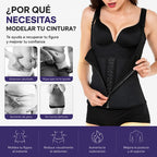 Faja Moldeadora De Cintura Con Cremallera Y Ajuste 3 Niveles Negro Xxl